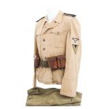 WWII GERMAN WAFFEN SS SAHARIANA TROPICAL TUNIC