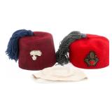 WWII ITALIAN & NORTH AFRICAN FEZ & KUFI CAPS