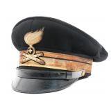 WWII ITALIAN ARTILLERY MAJOR VISOR CAP