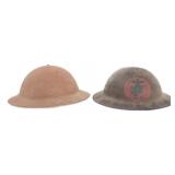 WWI USMC M1917 5th MG BATTALION & M1917A1 HELMETS