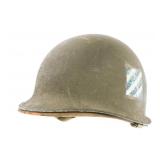 WWII 3rd INF. FIXED BALE M1 HELMET & HAWLEY LINER
