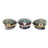 REENACTOR WWII GERMAN ARMY GENERAL & POLICE VISORS