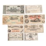 CIVIL WAR CONFEDERATE UNGRADED PAPER BANKNOTES