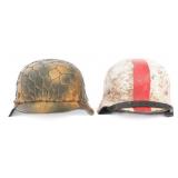 REFURBISHED WWII GERMAN ARMY MEDIC & COMBAT HELMET