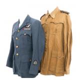 WWII ITALIAN ARTILLERY SAHARIAN & UK RAF TUNICS