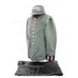 WWII GERMAN UNIFORM & HELMET