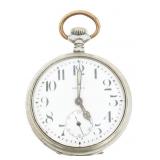 WWII DORA SWISS MADE NICKEL CASE POCKET WATCH