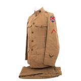 WWI US AEF 4th MACHINE GUN BATT, 2nd DIV UNIFORM