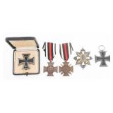 WWI GERMAN IRON CROSS, HONOR CROSS & BADGE