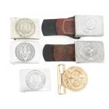 WWII GERMAN NSDAP, HJ, LUFTWAFFE BELT BUCKLES