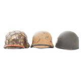 REFURBISHED WWII ITALIAN & GERMAN HELMETS
