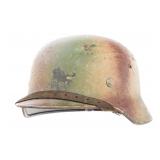 WWII GERMAN NORMANDIE CAMO M35 COMBAT HELMET