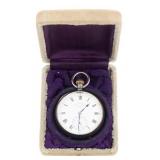 WWI .925 SILVER LUND & BLOCKLEY SWISS POCKET WATCH