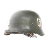 WWII GERMAN M34 RED CROSS SD CIVILIAN HELMET