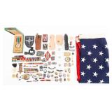 WWII - CURRENT WORLD INSIGNIA & US 50 STAR FLAG