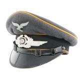 WWII GERMAN LUFTWAFFE SIGNAL NCO VISOR CAP