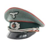 WWII GERMAN HEER ARTILLERY OFFICER VISOR CAP