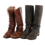 WWI - WWII US CAVALRY & GERMAN HOBNAIL BOOTS