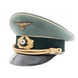 REENACTOR WWII GERMAN HEER GENERAL VISOR CAP