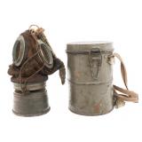 WWI IMPERIAL GERMAN M1917 GAS MASK & CANISTER