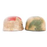 REENACTOR WWII GERMAN MEDIC & COMBAT HELMETS