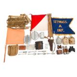 WWI US AEF FIELD GEAR & BINOCULARS