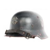 WWII GERMAN TELEFUNKEN FACTORY WORKER HELMET