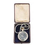 WWII BUREN A. LUNSER NICKEL CASE POCKET WATCH