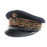 WWII ITALIAN NAVY REAR ADMIRAL DRESS VISOR CAP