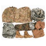 US ARMY ACU BACKPACK, BAG & CAMOUFLAGE BDUs