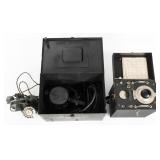 WWII USN SIGNAL LIGHT & US ARMY FREQUENCY METER