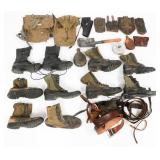 VIETNAM WAR ERA US ARMY COMBAT BOOTS & FIELD GEAR