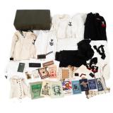 WWII US NAVY UNIFORM GROUPING WITH TRUNK