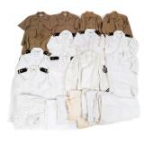 US NAVY SUMMER WHITE AND KHAKI SERVICE UNIFORMS