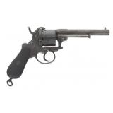 BELGIAN 11mm CALIBER DA PINFIRE REVOLVER