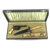 PINFIRE REVOLVER, DAGGER, & BELT BOUDOIR SET