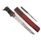 IMPERIAL JAPANESE TANTO KNIFE WITH SAYA