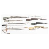 MINIATURE SWORDS, RIFLES & LETTER OPENERS
