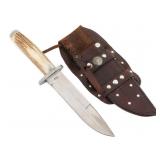 CUSTOM MADE KNIFE by WAYNE SKAGGS WITH SHEATH