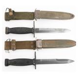 VIETNAM US M7 BAYONETS WITH M8A1 SCABBARD