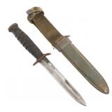 WWII US ARMY M3 FIGHTING KNIFE By CASE