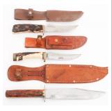 HUNTING & BOWIE KNIVES - IMPERIAL, SCHRADE, BOWER