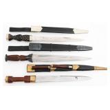 MODERN SCOTTISH DIRK DAGGERS WITH SCABBARDS