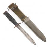 WWII US ARMY M3 COMBAT KNIFE & USM8A1 SCABBARD