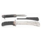 WWII USAAF FOLDING SURVIVAL KNIFE & MACHETE