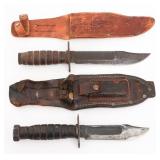 VIETNAM WAR US 5" & 6" JET PILOT SURVIVAL KNIVES