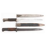 IMPERIAL GERMAN M1884/98 SAWBACK BAYONETS