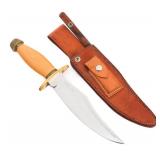 RANDALL SCRIMSHAW MODEL 12 8" BIG BEAR BOWIE KNIFE