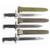 POST WWII DANISH M1 GARAND BAYONETS