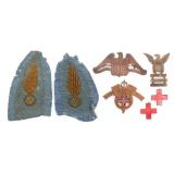 WWI US & FRENCH RED CROSS & AMBULANCE INSIGNIA